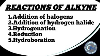 Reactions of Alkynes  Organic Chemistry [upl. by Aihselef]