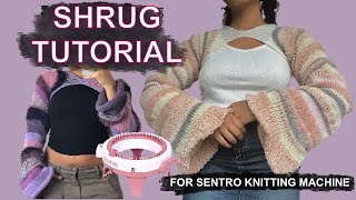 Super easy knitted shrug tutorial no sewing [upl. by Cohe]