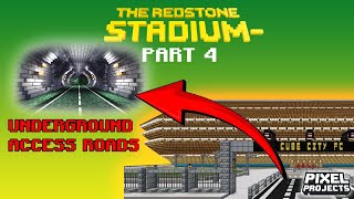 Minecraft REDSTONE STADIUM  PART  4 UNDERGROUND ACCESS ROADS  Pocket Edition  NO WORLD EDITS [upl. by Calica]