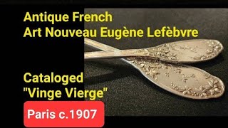 Maravillosos cubiertos Art Nouveau catalogados c1907 en Plata Maciza Francesa de 950 milésimas [upl. by Houlberg366]
