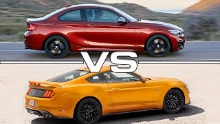 2018 BMW M240i vs 2018 Ford Mustang GT [upl. by Idolla]