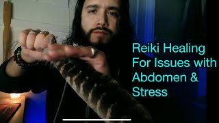 Reiki Energy Healing with Feather for Stress in BellyAbdominal Area [upl. by Asilam634]