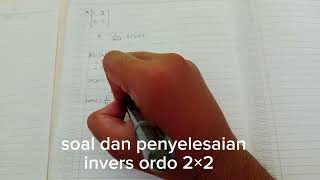 invers matriks ordo 2x 2 [upl. by Wally]