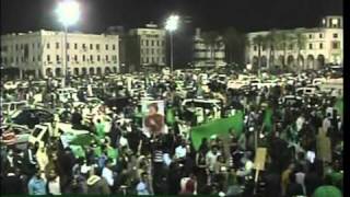 Kadhafi supporters occupy Tripoli square [upl. by Yddet]