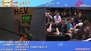 HalfLife by Cubeface in 3752  SGDQ2014  Part 156 [upl. by Sirrap744]