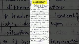 Contingency Theory  theories of leadership bcom  mcom  shorts  punchnotes 11 [upl. by Uri]