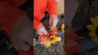 DIY Dollar Store Fall Centerpiece 🍁🕯🍂 easydiy falldiy halloween [upl. by Nnylirehs212]