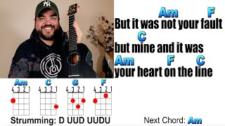 LITTLE LION MAN  Mumford amp Sons Ukulele Play Along with Chords and Lyrics [upl. by Ariaz]