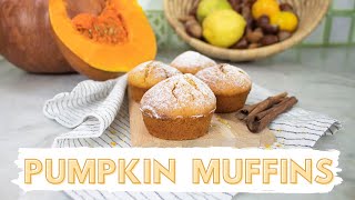 Pumpkin Muffins Recipe  Autumn Dessert VEGAN [upl. by Yank651]