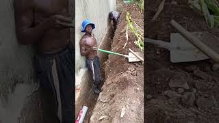 chiseling wall work and drainage line MillohosPlumbingWorks [upl. by Twitt]