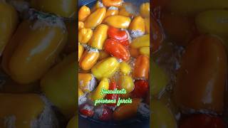 Succulente recette de poivrons farcis food jardin cuisine poivron farci bouillon [upl. by Marianne]