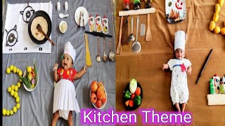 Kitchen Theme Baby Photo Shoot IdeasBaby Kitchen themeMonthly Baby Photo Shoot Ideas [upl. by Thea]