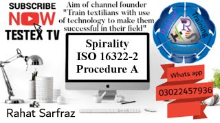 ISO 163222 ProA  Spirality  Knit fabric Skewness  Textile testing testextv rahatsarfraz [upl. by Tobye]