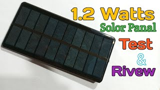 12Watt Polycrystalline Silicon Solar Panel 55V 245mA Full Test amp Rivew [upl. by Salamanca]