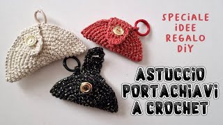 Uncinetto facile astuccio portachiavi idea regalo DIY [upl. by Etac]