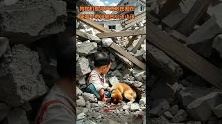 The golden retriever had a witty voice and bravely dug to rescue a trapped child in the rubble Th [upl. by Robinet]