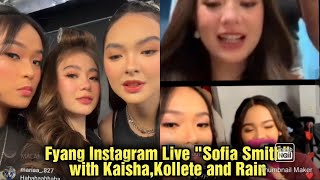 Fyang Full Instagram Live quotSofia Smithquot with KaishaKollete and Rain fyang fyangsmith pbb [upl. by Jadda449]