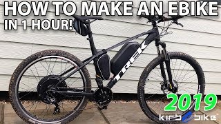 HOW TO MAKE AN EBIKE IN UNDER AN HOUR  TREK MARLIN 5 EBIKE CONVERSION [upl. by Aninep492]