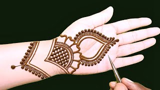 gokulashtami new trending mehndi designTeej special stylish front hand bridal Arabic henna design [upl. by Lunna881]