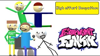 High Effort Denyathon  FridayNightFunkin Dave and Bambi fansong [upl. by Assiran979]