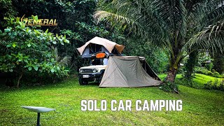 Solo Car Camping along the Riverfront  Suzuki Jimny JB74  Pocket Basecamp  033 [upl. by Elenaj475]