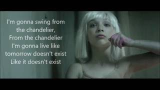 Sia  Chandelier acoustic lyrics [upl. by Atinav]