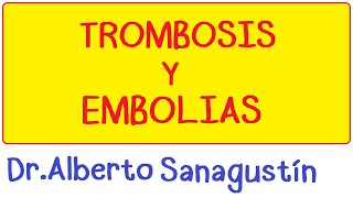 TROMBOSIS y EMBOLIA ¿Qué son vascular [upl. by Yrennalf]