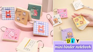 How to make Mini Single Ring Binder Notebook at your home  DIY binder journal notebook [upl. by Niletak65]