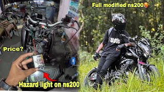 Hazard light installation in ns200🚨 how to install hazard light in ms200 [upl. by Edveh451]