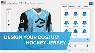 Ice hockey jersey design your costum hockey sweater with the owayo3DConfigurator  US [upl. by Uolymme]