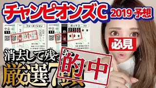 【厳選7頭を大発表】ジャパンCも的中！チャンピオンズカップ2019の消去できる馬！【競馬予想 競馬女子】 [upl. by Nallek]