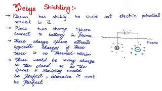 Debye Shielding lecture no3 [upl. by Carson]