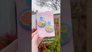 Ponyo’s Ramen earrings 🍜 studioghibli ghibli statementearrings handmadejewlery [upl. by Tammy]