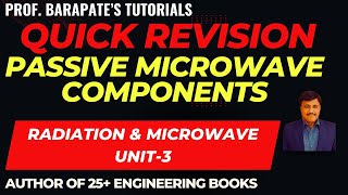 QUICK REVISION PASSIVE MICROWAVE COMPONENTS UNIT 3 RMT [upl. by Genia]