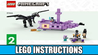 LEGO Instructions  Minecraft  21264  The Ender Dragon and End Ship  Minifigscale Book 2 [upl. by Tertia]