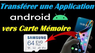 COMMENT DEPLACER UNE APPLICATION ANDROID SUR LA CARTE SD [upl. by Lotz]