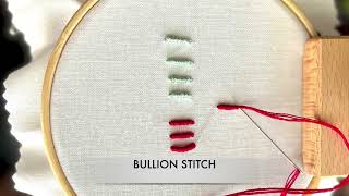 Bullion Stitch  Embroidery Stitch Tutorial [upl. by Armahs43]