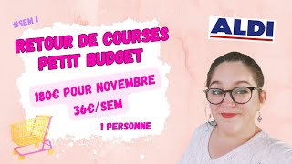 sem1 novembre  retour de courses petit budget Aldi [upl. by Lapham350]