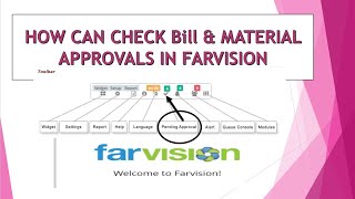 How Can Check Bill amp Material Approval in FARVISION ERP  Construction Civil Engineer Software [upl. by Otrebire352]