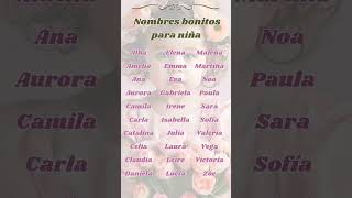 🌿💖🌿Nombres bonitos para niña🌿💖🌿 nombres nombresbonitos niñas shortsfeed babynames [upl. by Ahseiym]