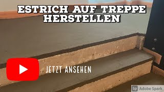 Estrich auf einer Treppe herstellen [upl. by Aisak305]