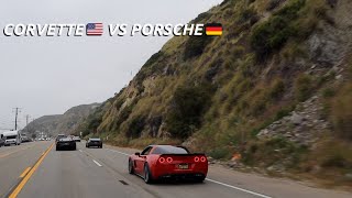 WRX Terrorizes Corvette C8 amp Porsche 911 on Malibu Canyon Drive [upl. by Kohl827]