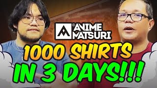 We Tried Selling TShirts In An Anime Convention  Anime Matsuri [upl. by Ikik]