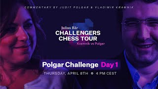 Julius Baer Challengers Chess Tour Polgar Challenge  Day 1  Judit Polgar and Vladimir Kramnik [upl. by Namielus181]