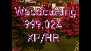 This Woodcutting Method is 999024 XPHR With 90 WC No Bonus XP [upl. by Onivag]