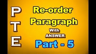 PTE Reorder paragraph practice with ANSWER part5 for PTE exam  Pearson Australia [upl. by Azitram]