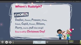 Wheres Rudolph Sing Christmas  Words on Screen™ Sample [upl. by Law]