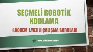 5Sınıf Robotik Kodlama 1Dönem 1Yazılı Çalışma Soruları [upl. by Koslo975]