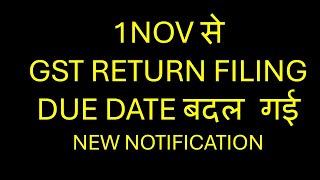 1nov से gst return filing due date बदली monthly [upl. by Dayiz654]