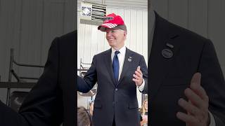 Joe Biden wears Trump hat and tells crowd not to eat dogs and cats [upl. by Rozella317]